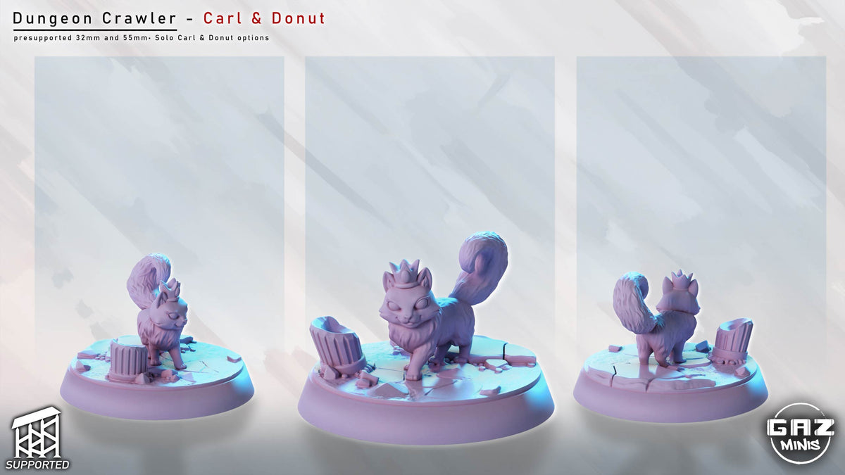 Dungeon Crawler Carl & Princess Donut by Gaz Minis