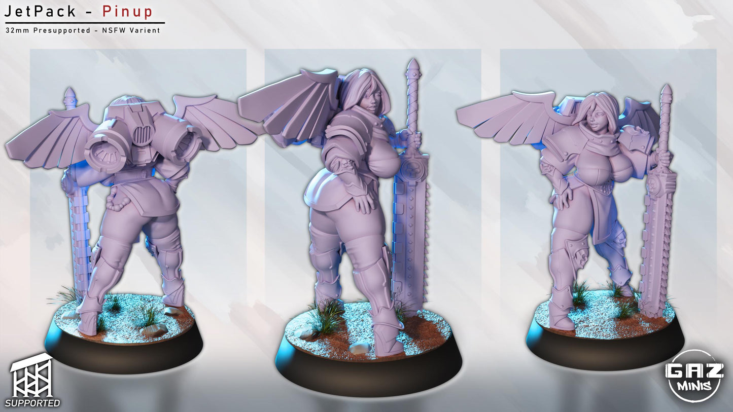 JetPack Pinup Sibling of Combat by Gaz Minis