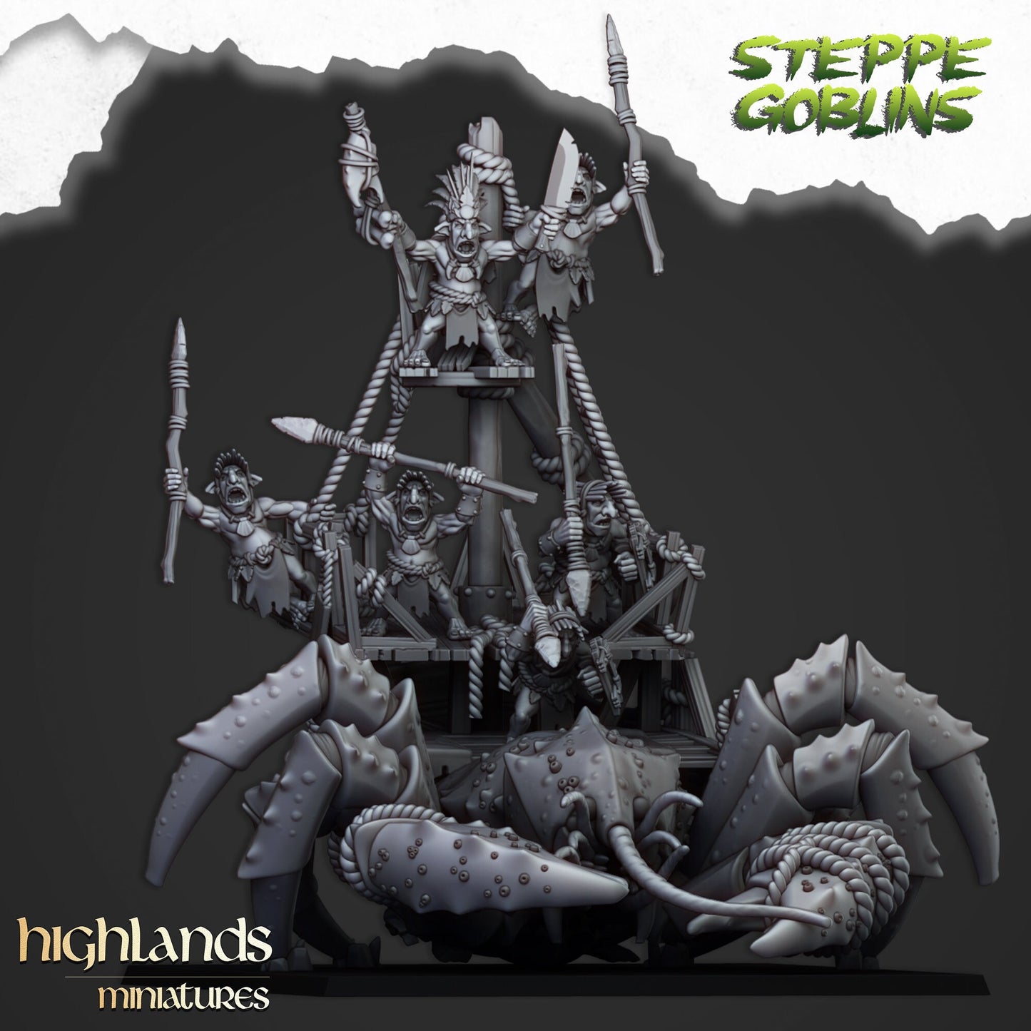 Coast Goblins on Giant Crab By Highland Miniatures