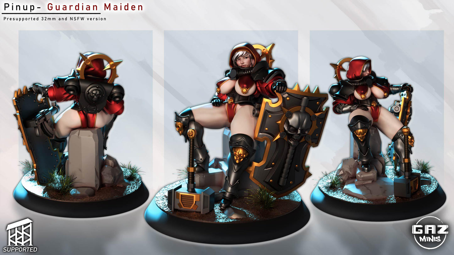 Guardian Maiden Pinup Sibling of Combat by Gaz Minis