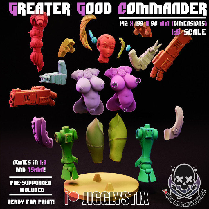 Greater Good Commander by Jigglystix Pin Up Factory Miniatures