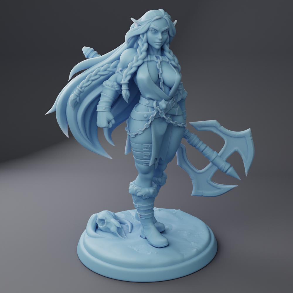 Inga the Goliath Barbarian By Twin Goddess Miniatures