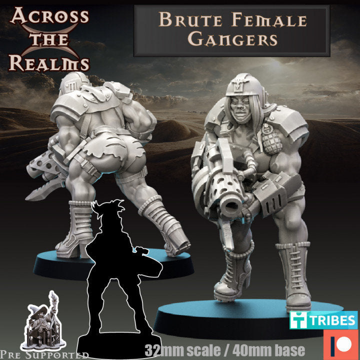Brute Female Gangers by Across the Realms Miniatures
