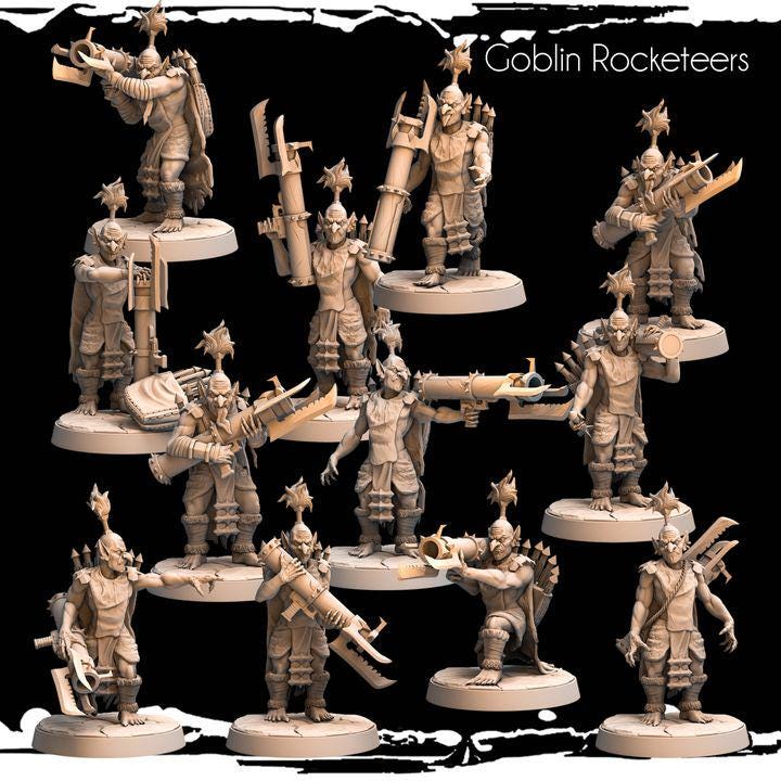 Goblin Rocketeers - Army of Darkness: Greenskins by Monolith Arts Miniatures