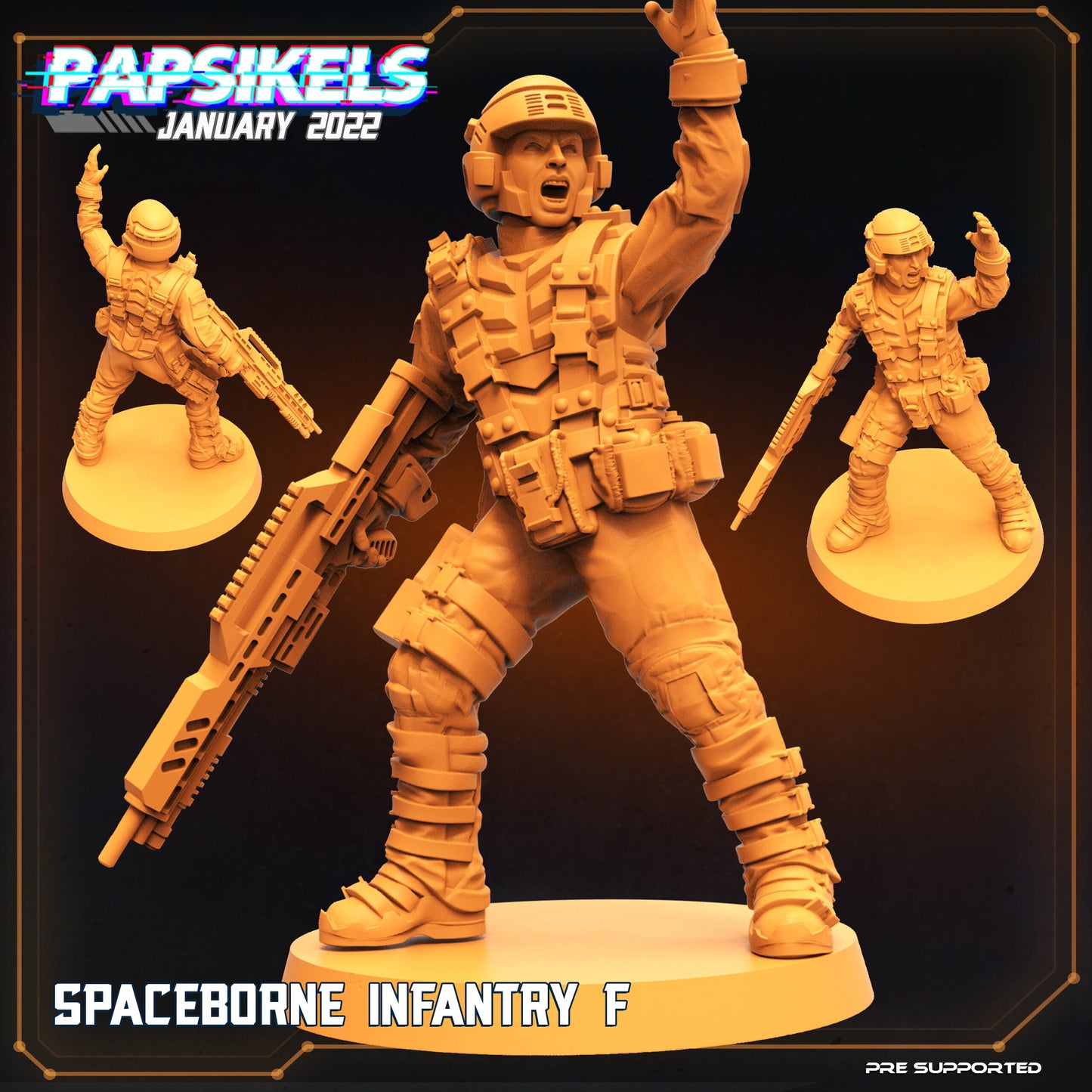 Spaceborne Infantry from "Dropship Troppers 2" by Papsikels Miniature Starship Troopers