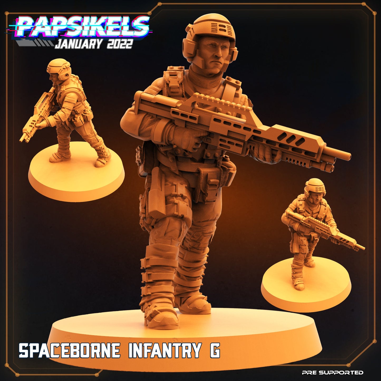 Spaceborne Infantry from "Dropship Troppers 2" by Papsikels Miniature Starship Troopers