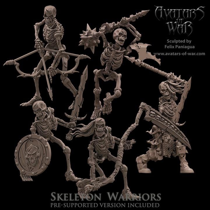 Skeleton Warriors Set 1 by Avatars of War Miniatures