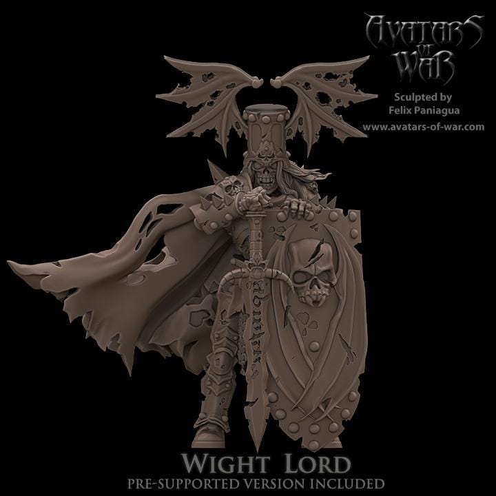 Undead Wight Lord 3 by Avatars of War Miniatures