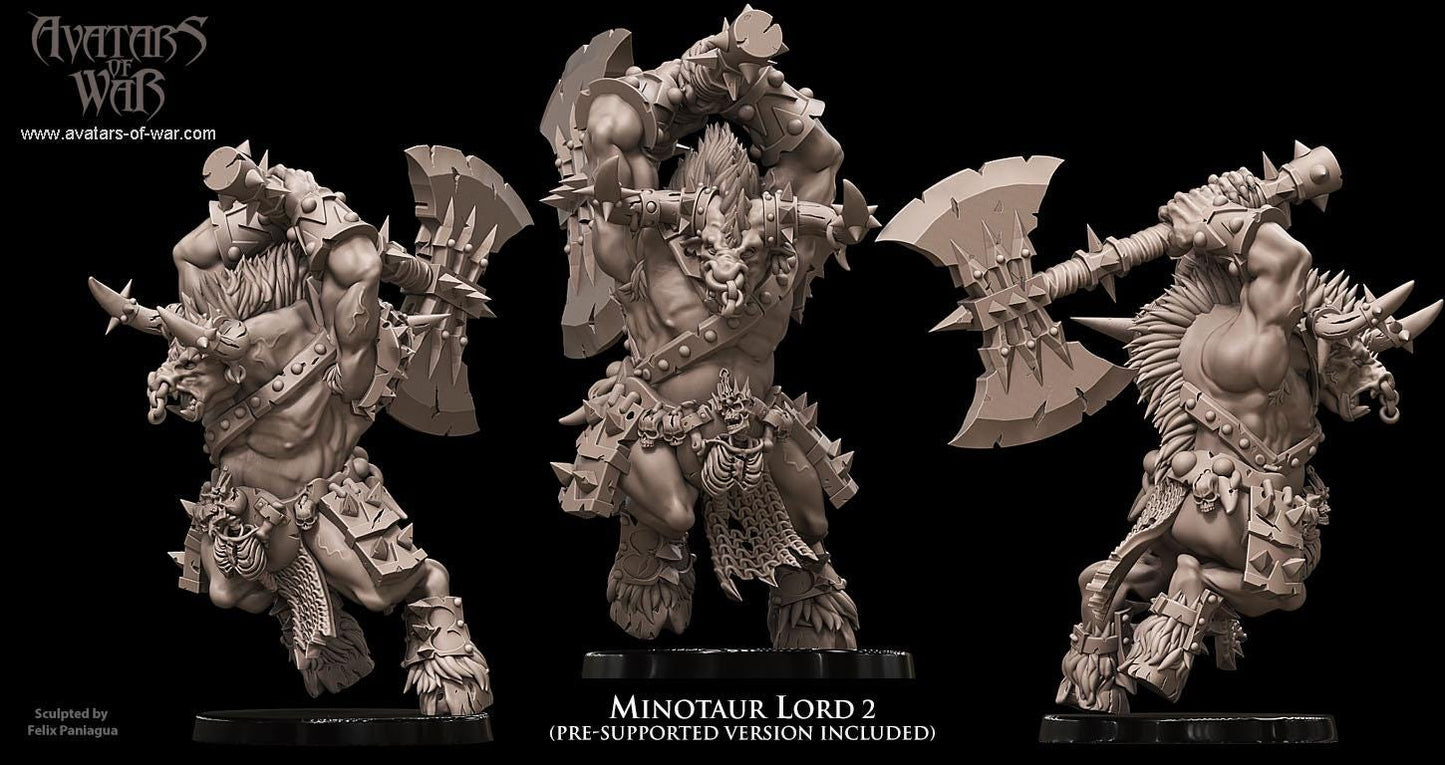 Beastmen Minotaur Lord 2 by Avatars of War Miniatures