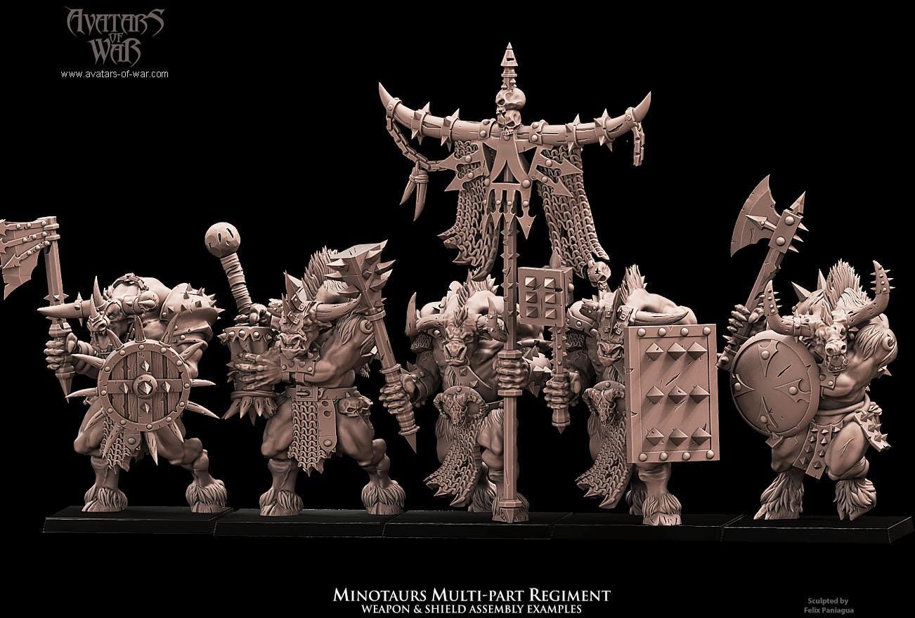 Minotaurs Modular Unit by Avatars of War Miniatures