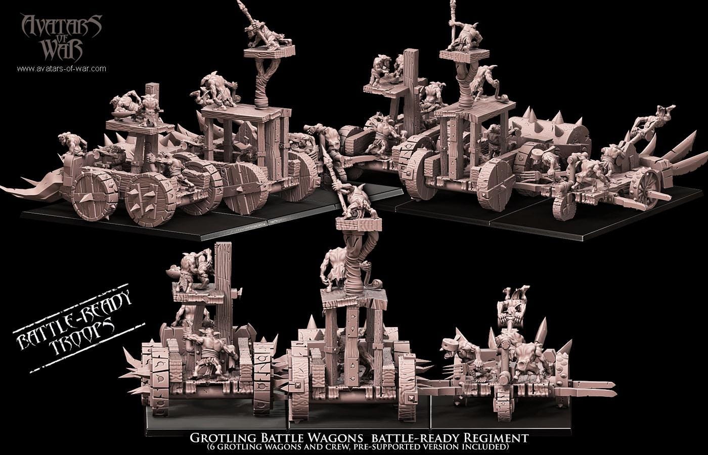 Grotling Battlewagons Battle Ready by Avatars of War Miniatures