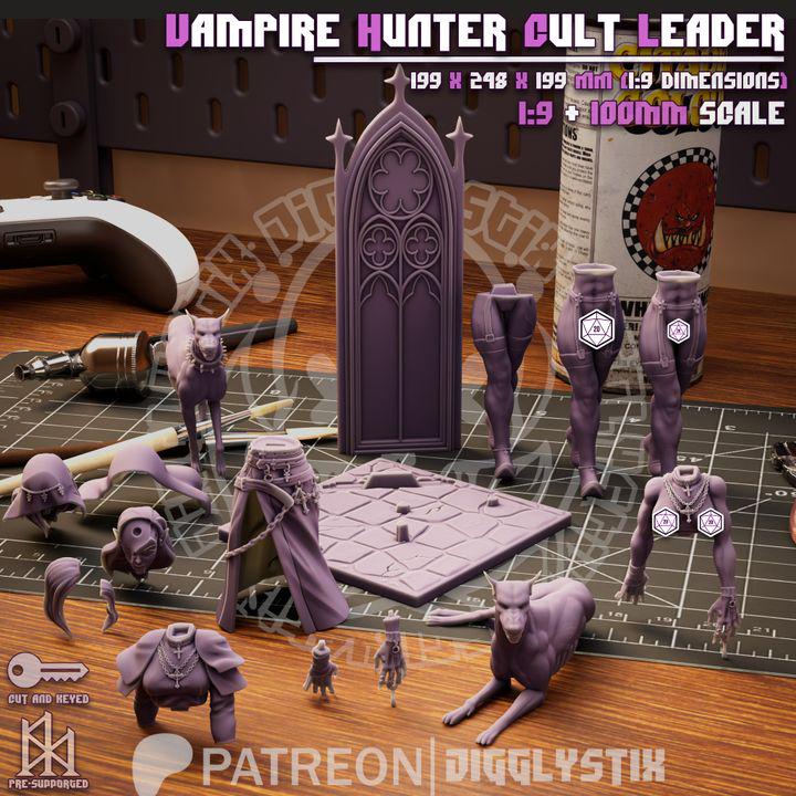 Vampire Hunter Cult Leader by Jigglystix Pin Up Factory Miniatures