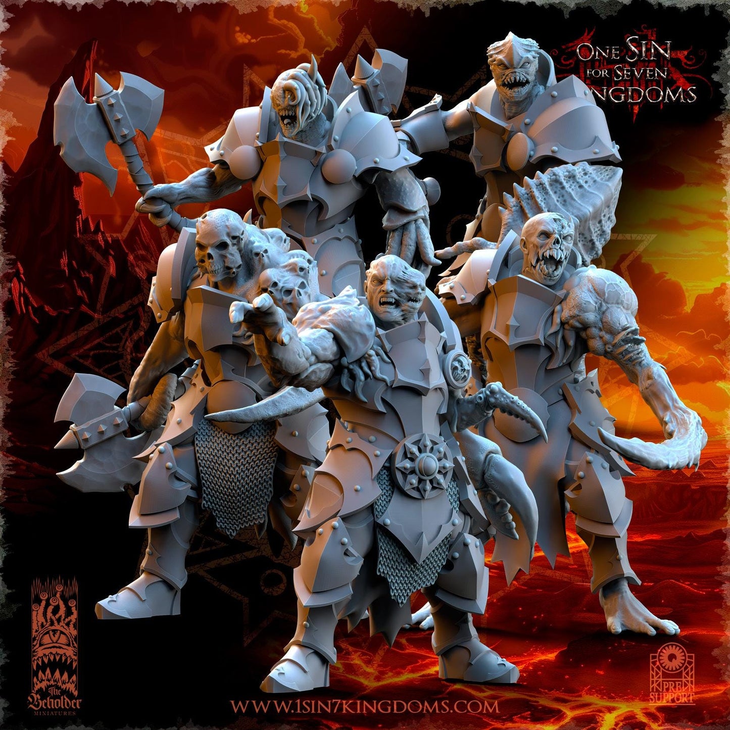 Realm of Mayhem Tainted Warriors by Beholder Miniatures