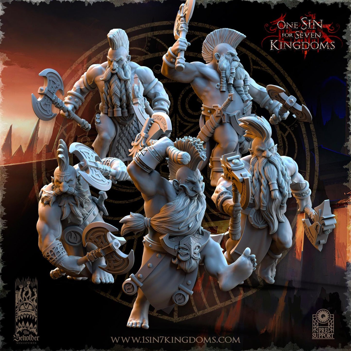 Dwarven Kingdoms Slayers of Molten Core by Beholder Miniatures