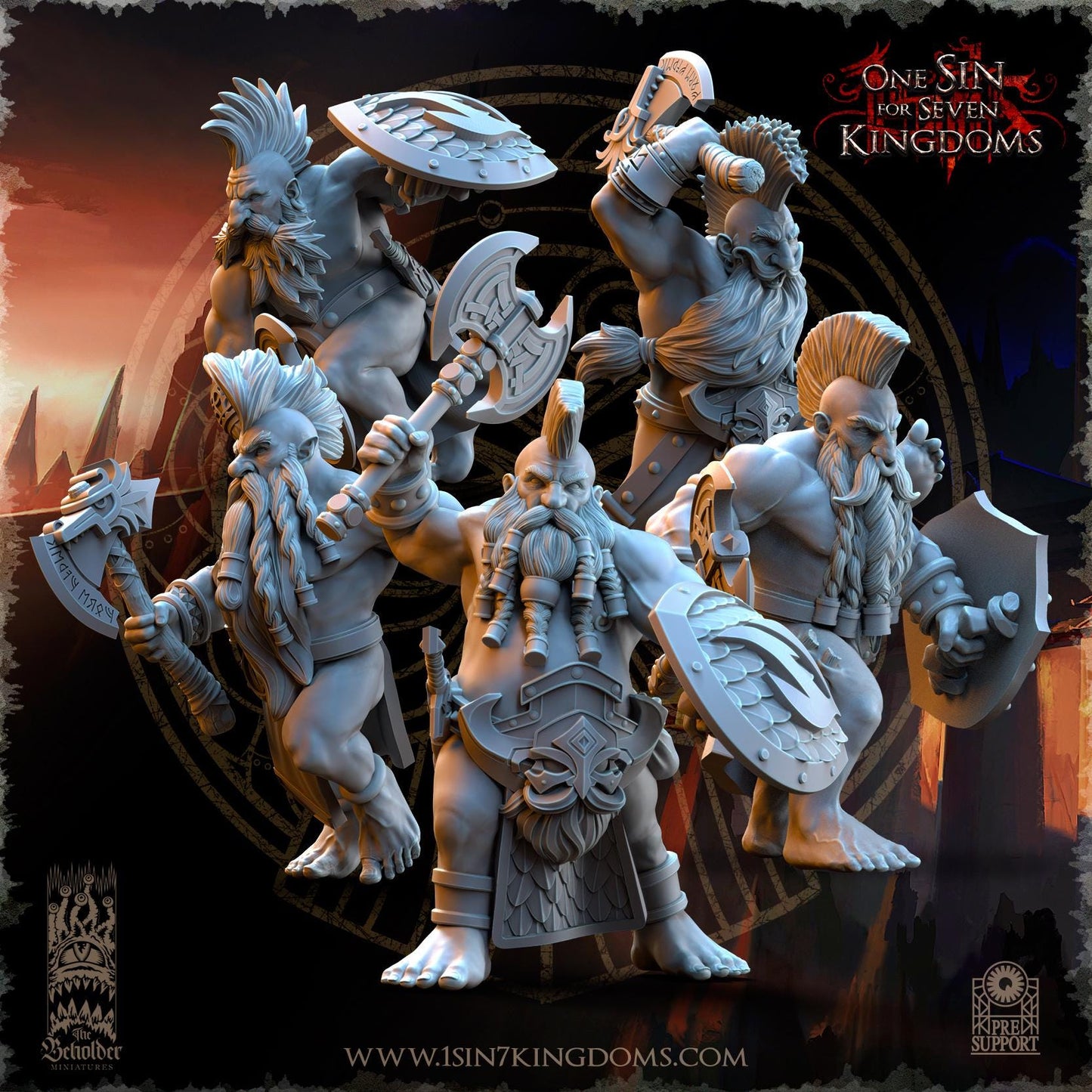 Dwarven Kingdoms Slayers of Molten Core by Beholder Miniatures