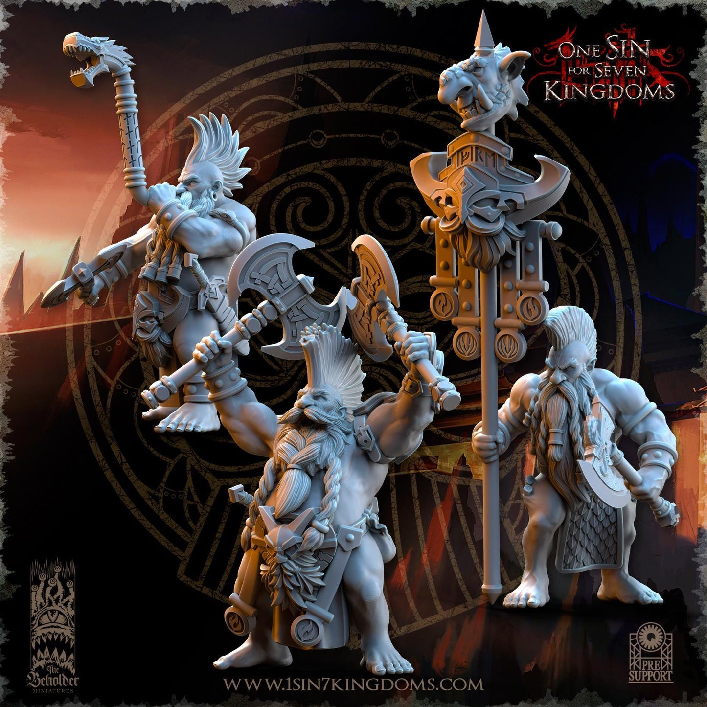Dwarven Kingdoms Slayers of Molten Core by Beholder Miniatures