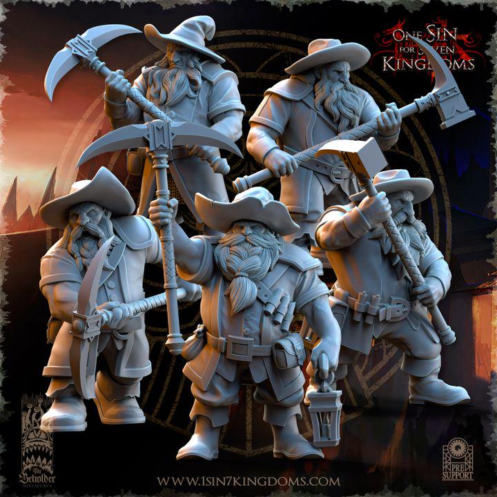 Dwarven Kingdoms Miners by Beholder Miniatures