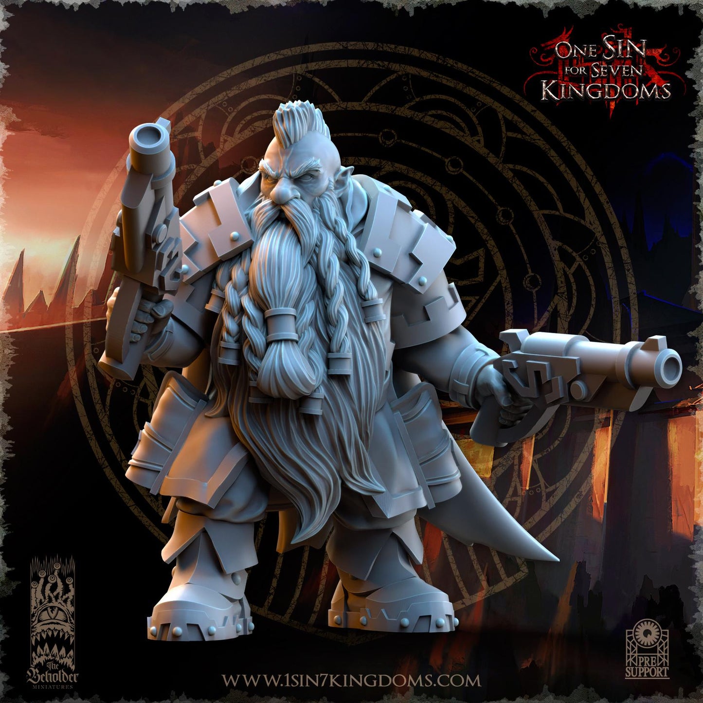 Dwarven Kingdoms War Engineers by Beholder Miniatures