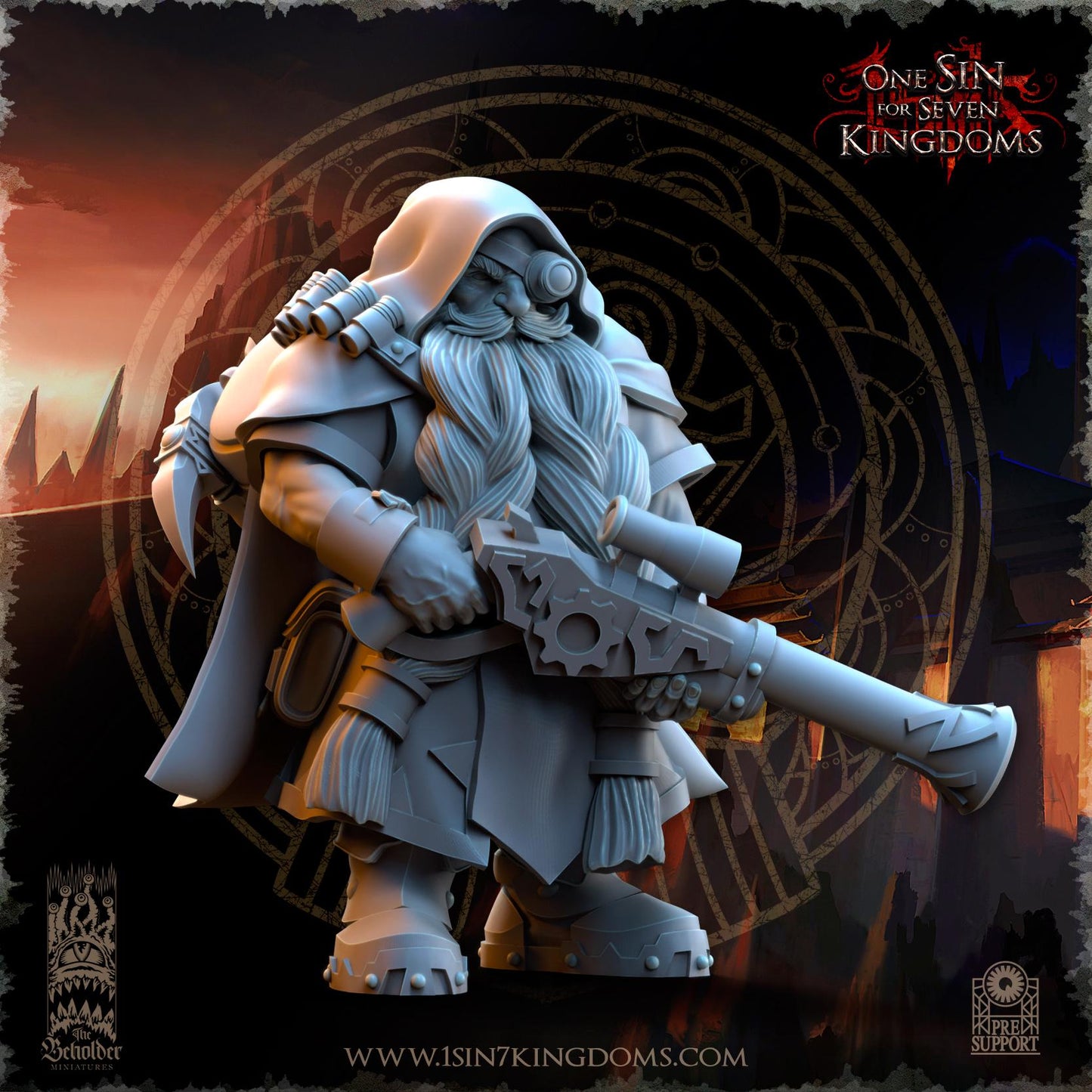 Dwarven Kingdoms War Engineers by Beholder Miniatures