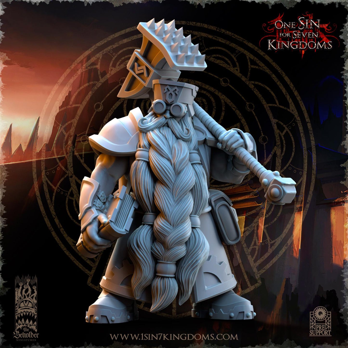 Dwarven Kingdoms War Engineers by Beholder Miniatures