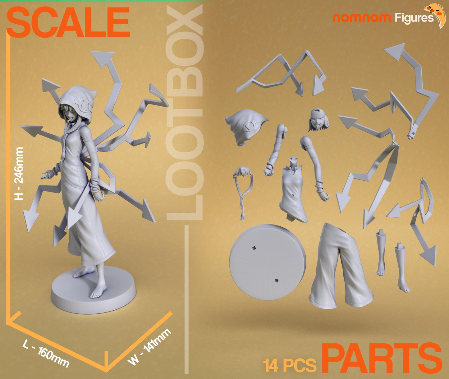 Medusa Statue Model Kit by Nomnom Figures