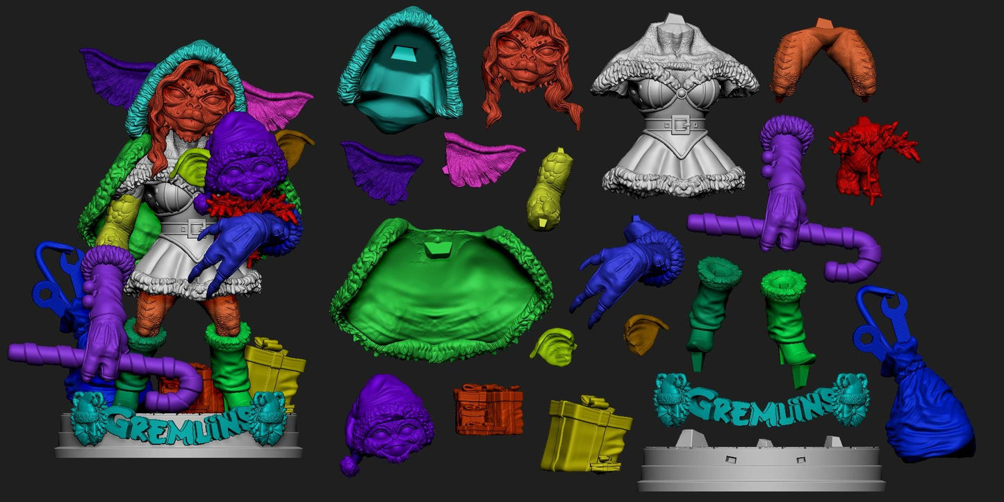 Holiday Greta Gremlin Statue Model Kit by Creative Geek MB