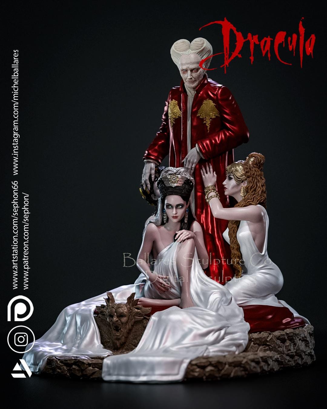 Dracula Statue Model Kit by Creative Geek MB