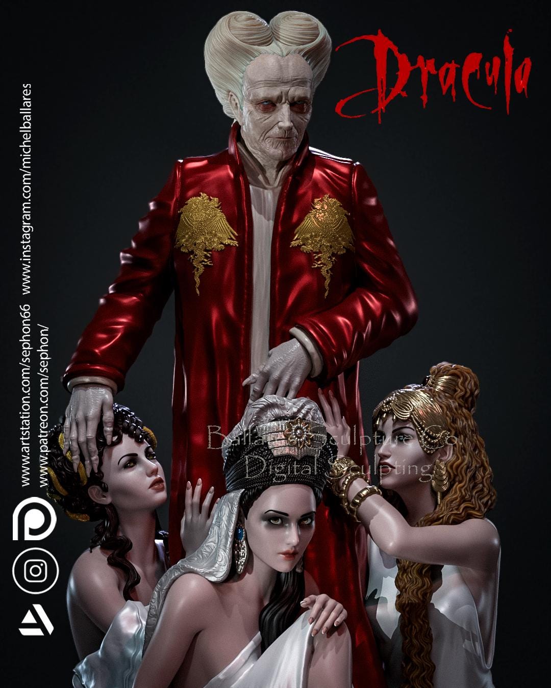 Dracula Statue Model Kit by Creative Geek MB