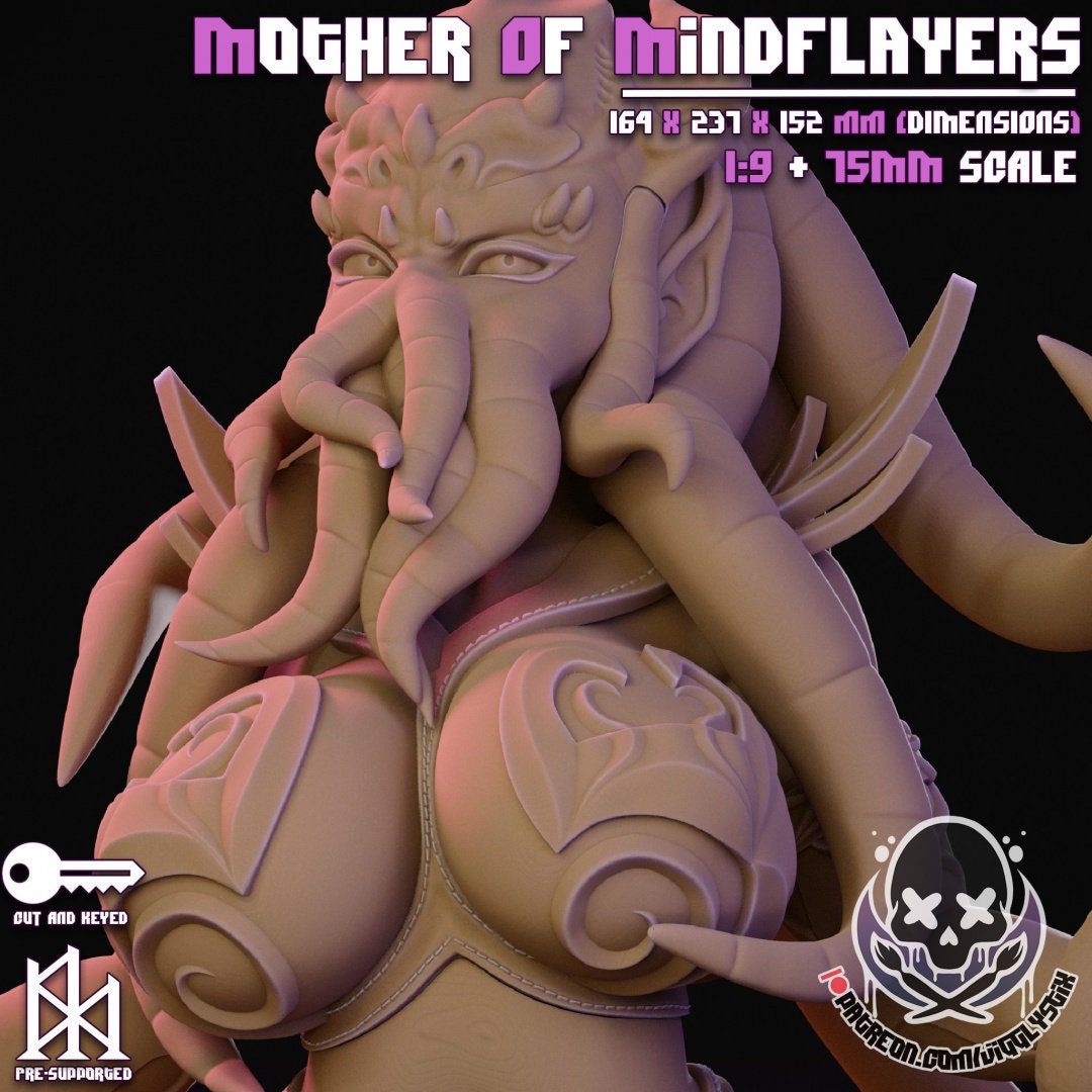 Mother of Mindflayers by Jigglystix Pin Up Factory Miniatures