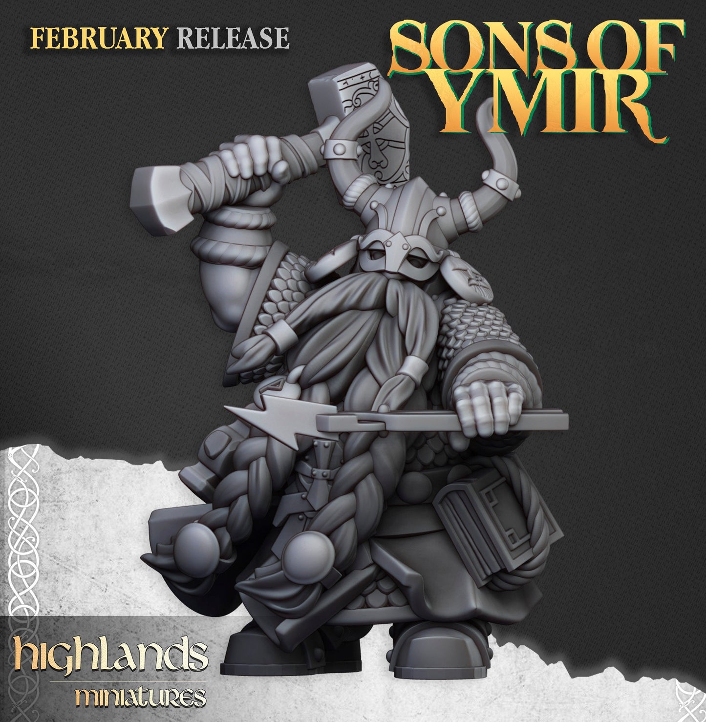 Dwarf Rune Lord with Forge by Highland Miniatures