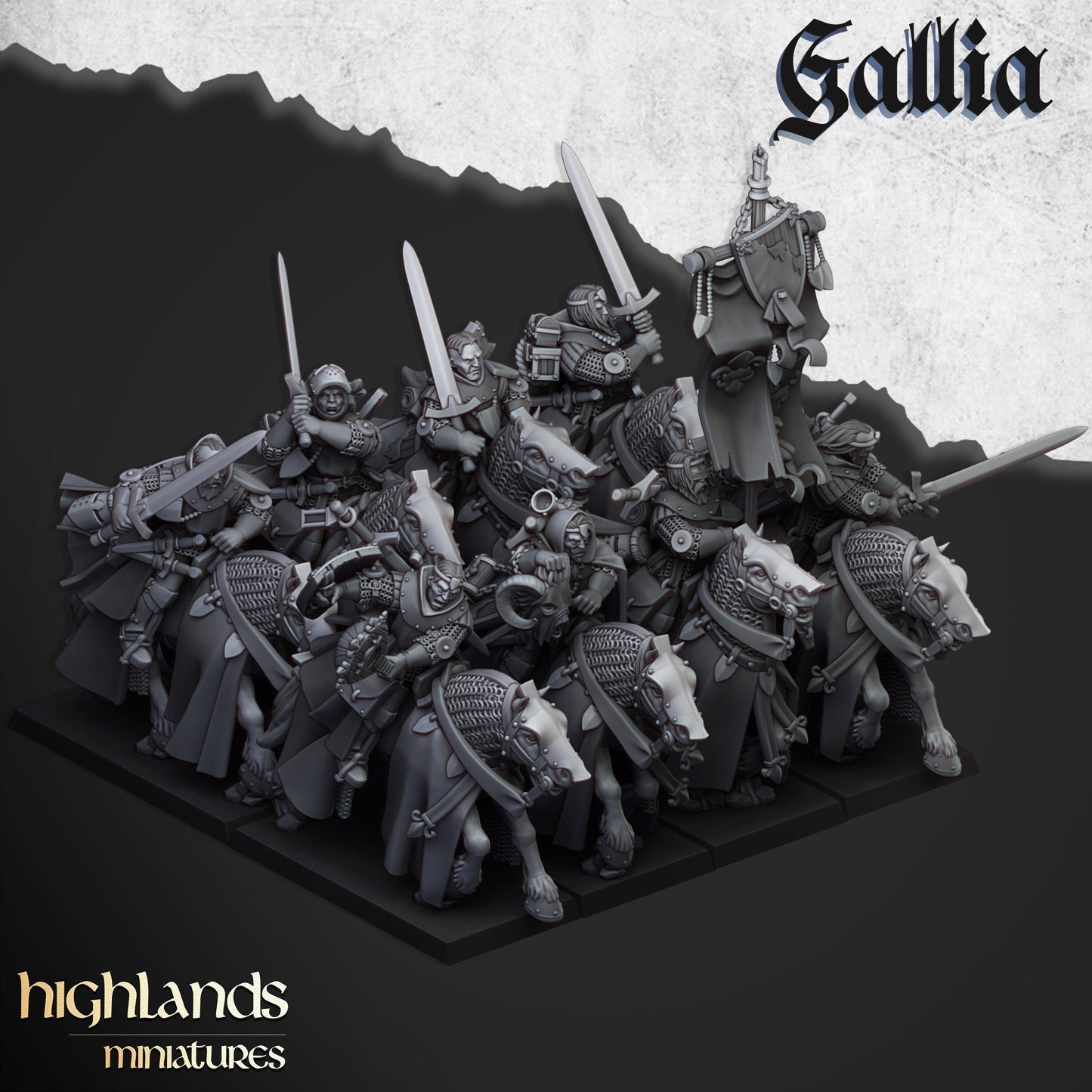 Questing Knight Unit of Gallia by Highland Miniatures