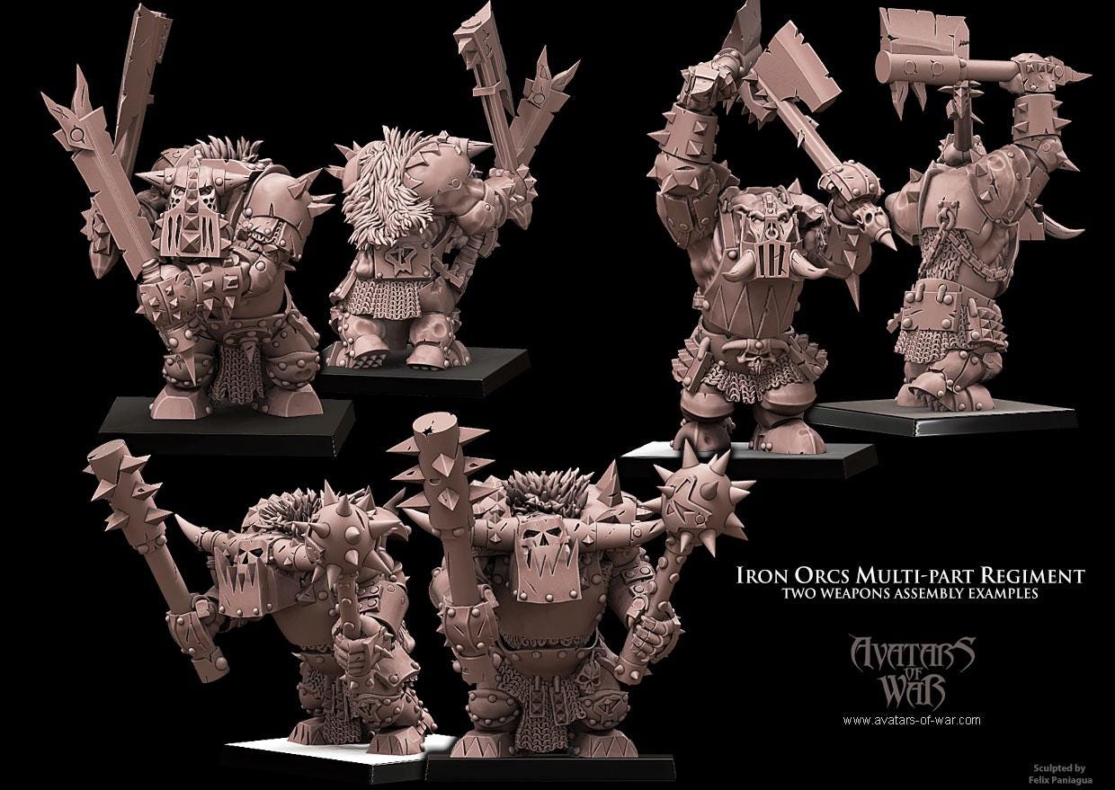 Iron Orcs Multipart Unit by Avatars of War Miniatures