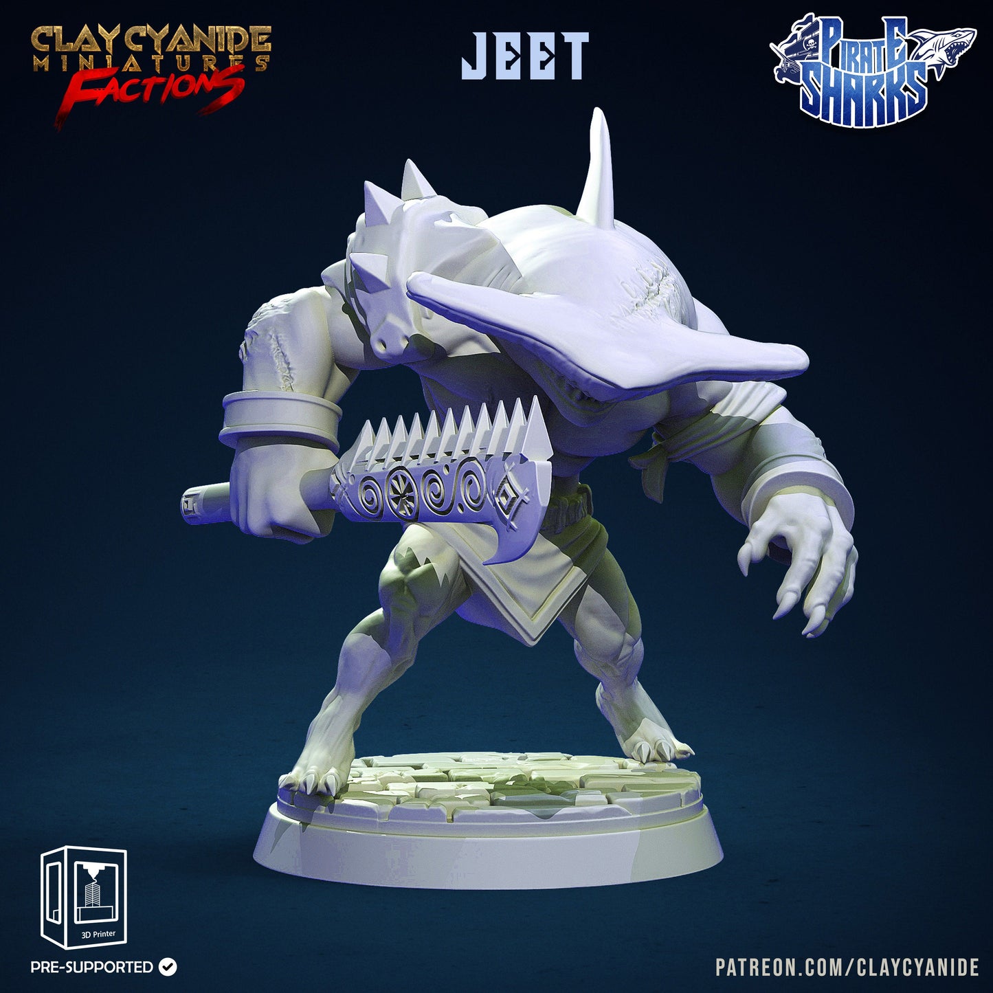 Pirate Sharks by Clay Cyanide Miniatures