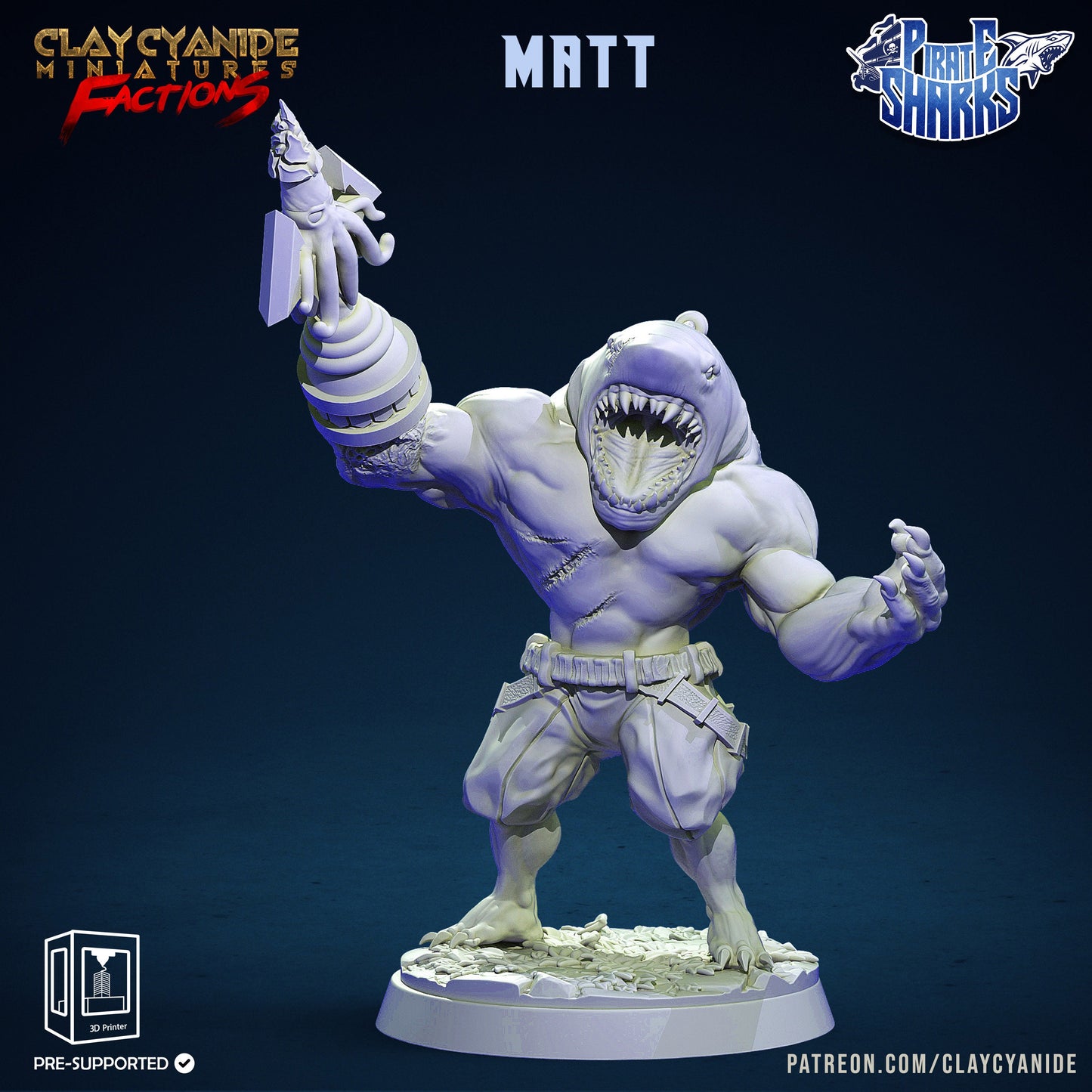 Pirate Sharks by Clay Cyanide Miniatures