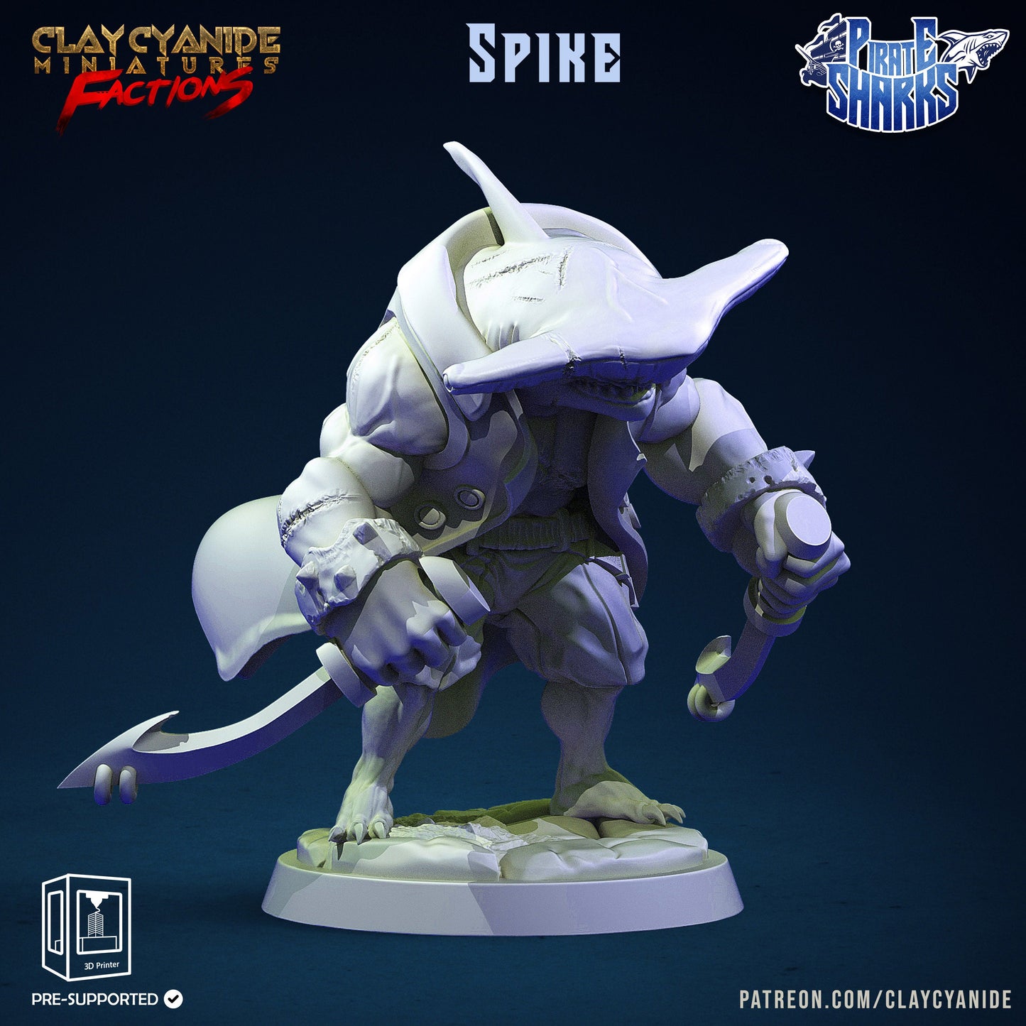 Pirate Sharks by Clay Cyanide Miniatures