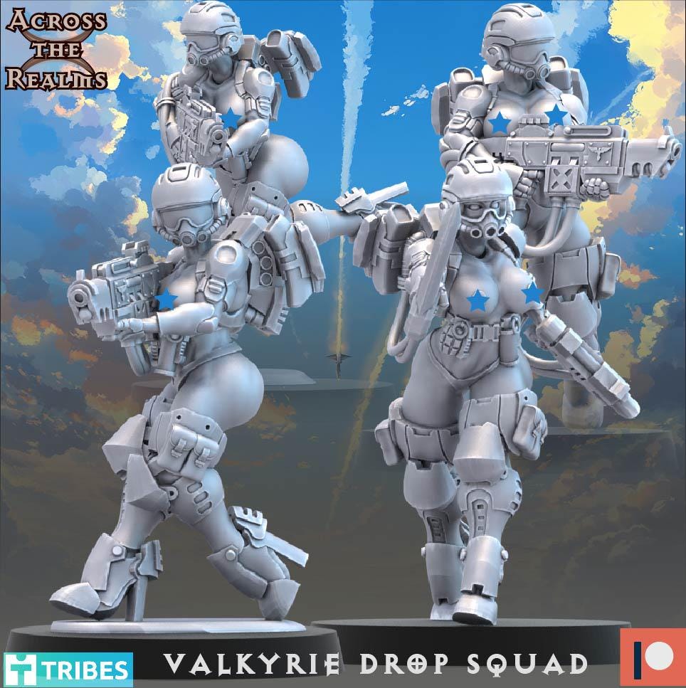 Valkyrie Drop Squad Guardbabes by Across the Realms Miniatures