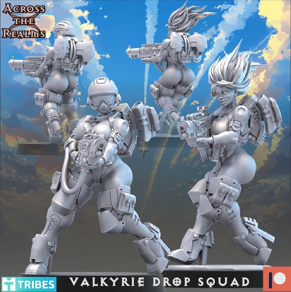 Valkyrie Drop Squad Guardbabes by Across the Realms Miniatures