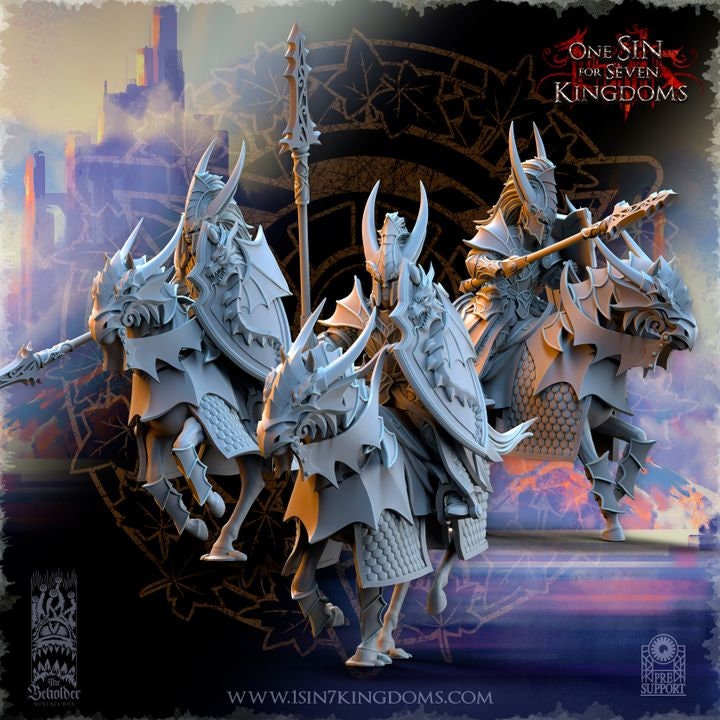 Elf Dragonborn Knights by Beholder Miniatures