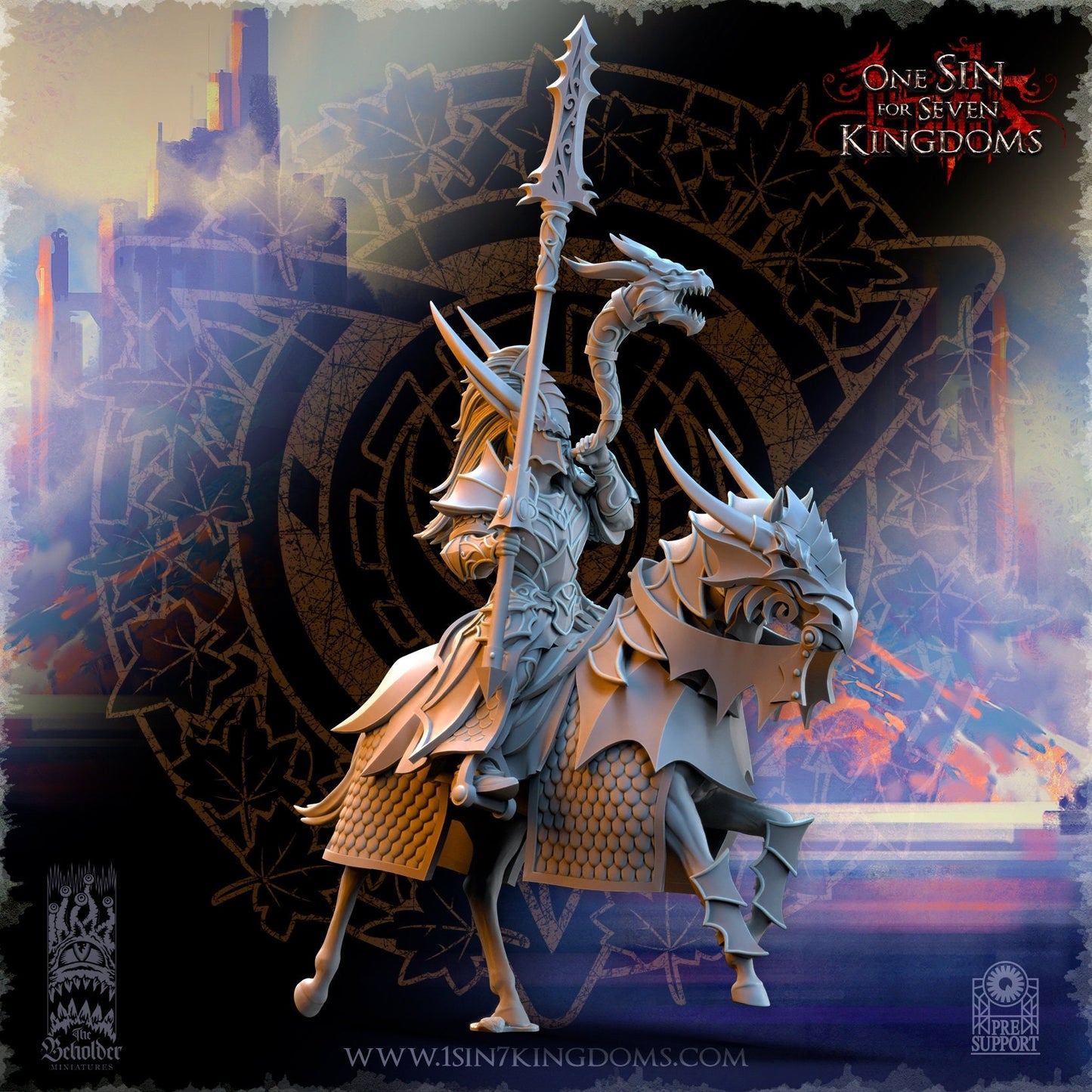 Elf Dragonborn Knights by Beholder Miniatures