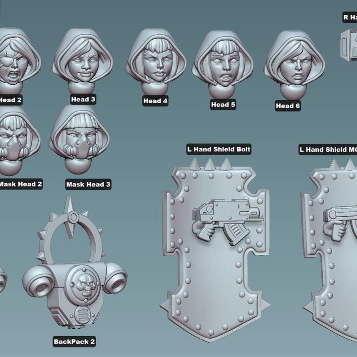 Guardian Maidens - Siblings of Combat by Gaz Minis