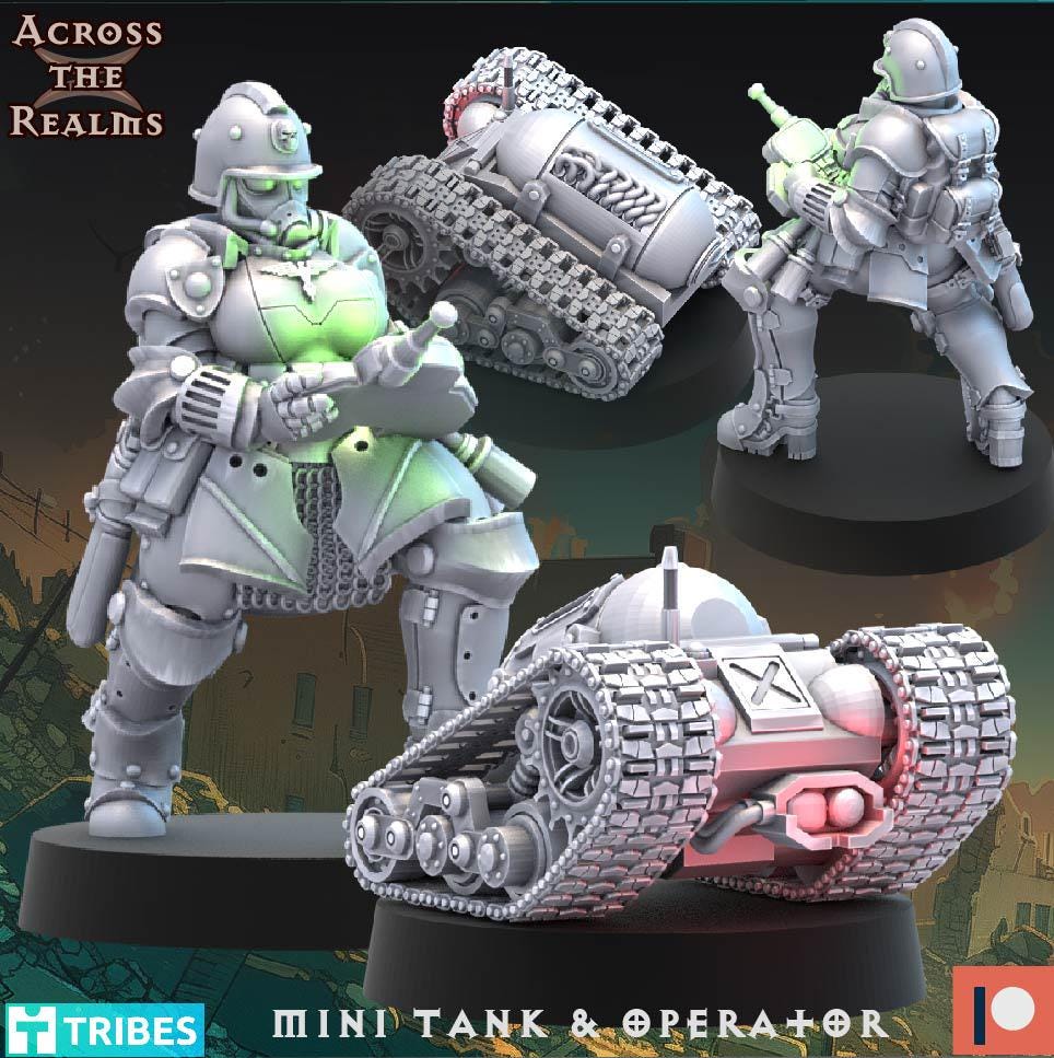 Cult of Death Mini Tank & Operator by Across the Realms Miniatures