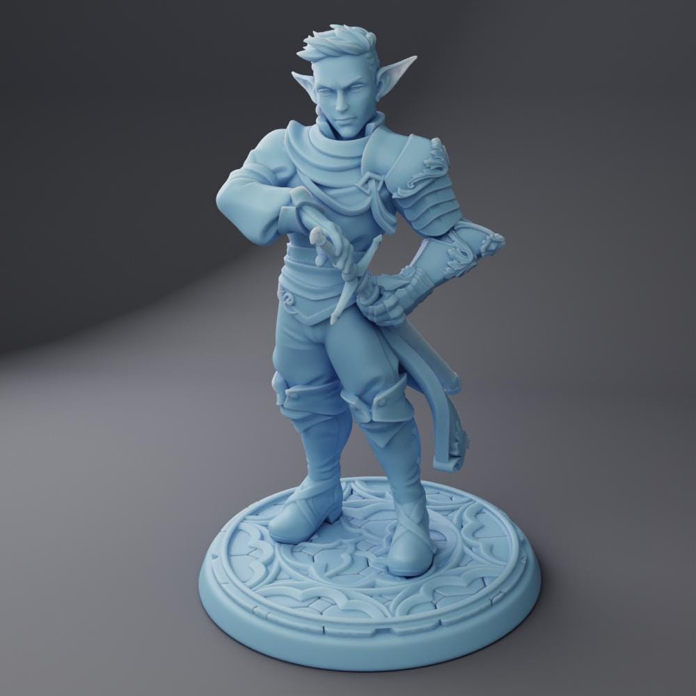 Marshall the Elven Fighter By Twin Goddess Miniatures