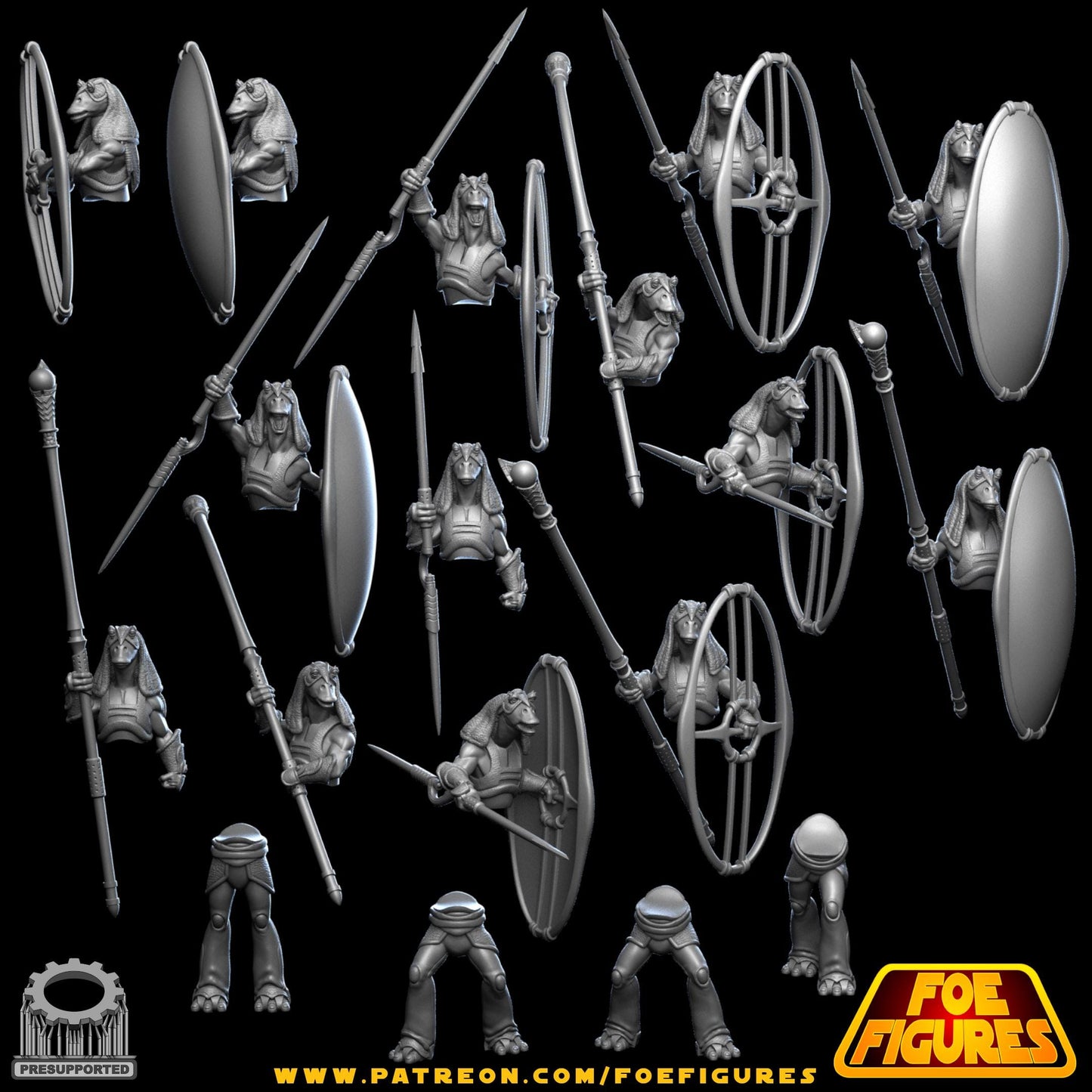 Modular Gungan Infantry by Foe Figures Miniatures