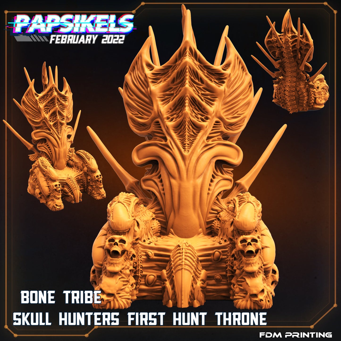 Bone Tribe Skull Hunters First Hunt Throne by Papsikels Miniatures RPG Predator