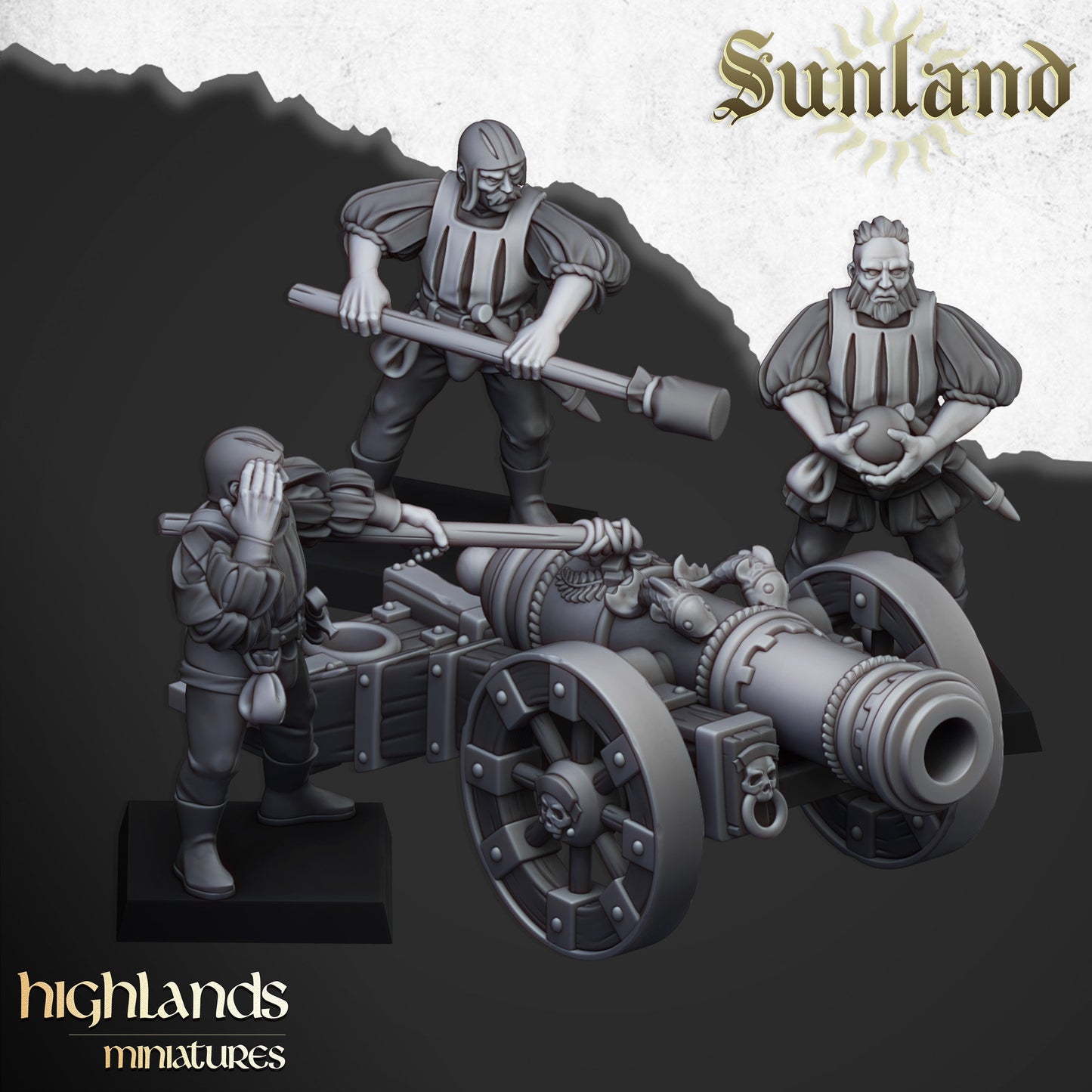 Great Cannon Unit of Sunland by Highland Miniatures