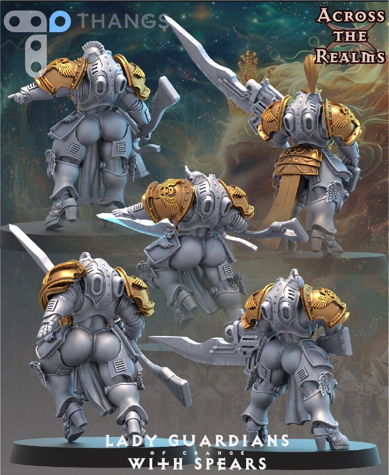 Lady Guardians with Spears by Across the Realms Miniatures