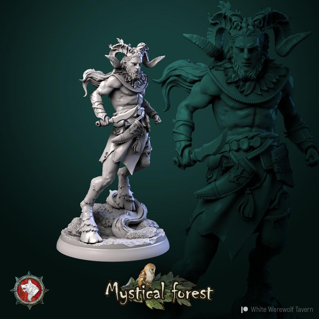 Satyrs from "Mystical Forest" by White Werewolf Tavern Miniatures