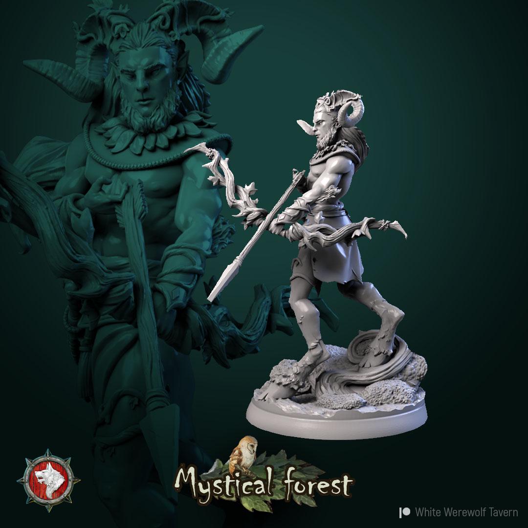 Satyrs from "Mystical Forest" by White Werewolf Tavern Miniatures