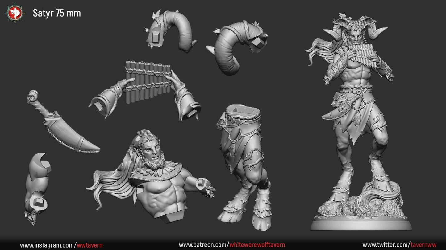 Satyrs from "Mystical Forest" by White Werewolf Tavern Miniatures