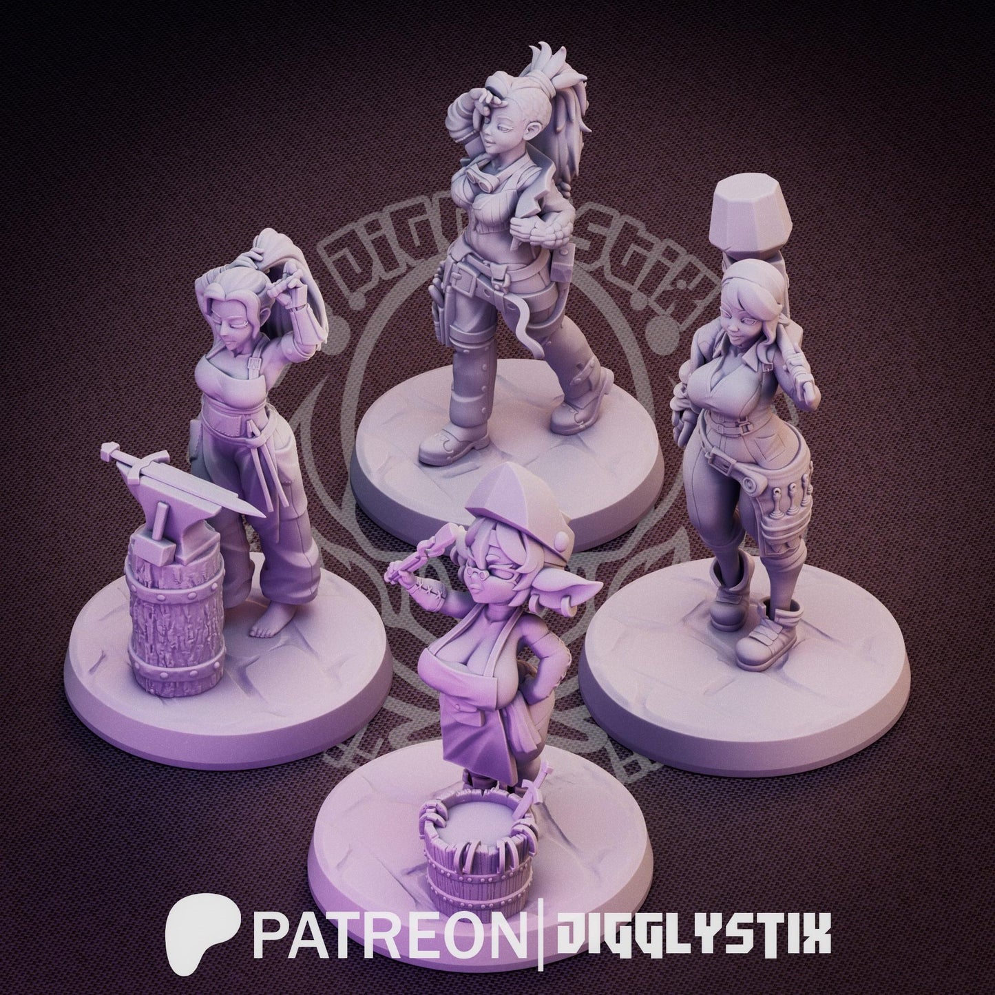 Fantasy Blacksmiths Bundle by Jigglystix Pin Up Factory